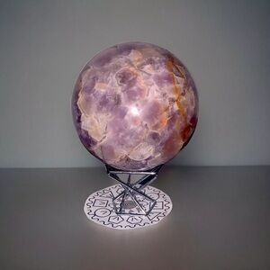 Natural Dream Amethyst Quartz Crystal Sphere Ball Healing